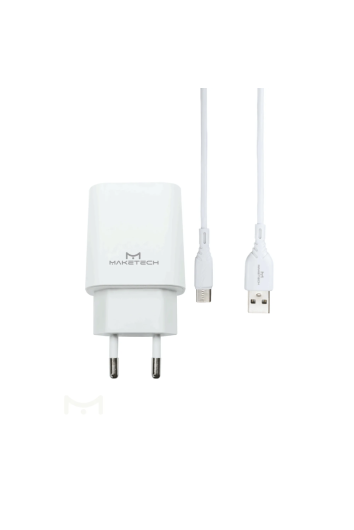 Carregador Parede 2 Usb 12w 2,4a C/ Cabo Lightning Branco Cm-109i