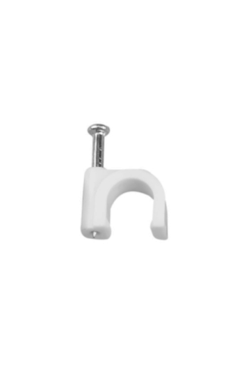 Fixa Cabo Coaxial 8mm C/100 Branco