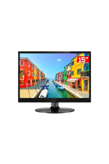 Monitor 15 Led Vga Hdmi Preto