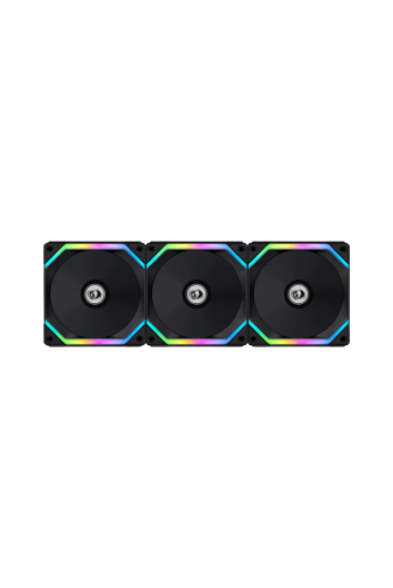 Kit 3 Cooler Unifan 120mm Rgb C/ Controladora By Lian Li Preto
