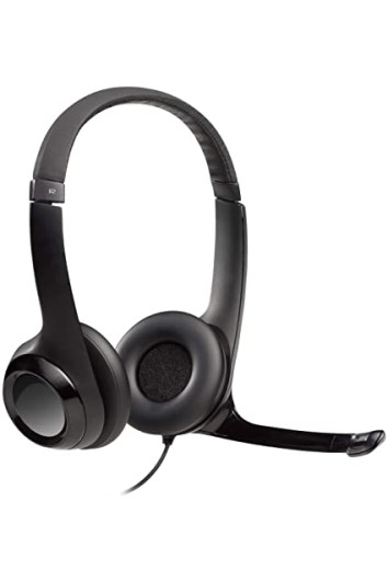 Fone de Ouvido C Microfone H390 Usb Preto