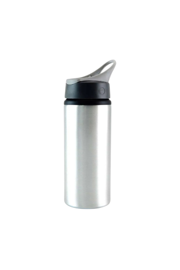 Squeeze Aluminio Prata Sport C/bico Retratil 600ml P/sublimacao
