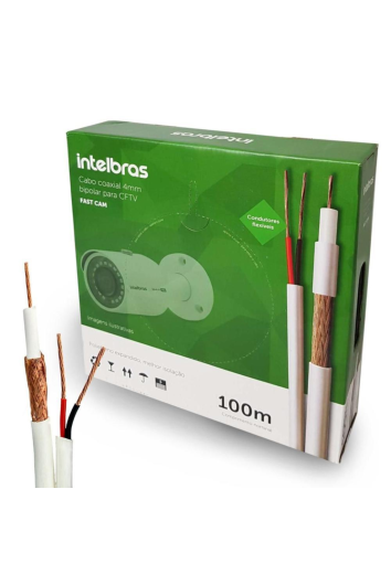 Cabo Coaxial Bipolar Blindado Awg Cftv Fc67cbr