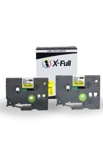 Kit 2 Und Fita Rotulador Brother Fx631 12mm Flexível Pt/am Compatível - X-full