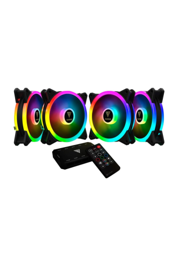 Kit 4 Fans Aeolus Argb 120x25mm C/ Controlador