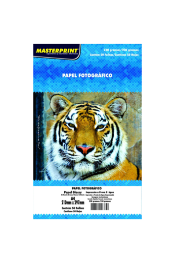 Papel Foto A4 230g 50fls Glossy Masterprint
