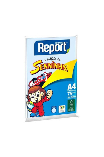 Resma A4 Seninha Azul 75g 100fls Report