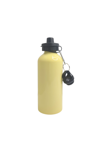 SQUEEZE ALUMÍNIO AMARELO DOLCE 2 TAMPAS PRETA 600ML P/SUBLIMÇÃO - METALNOX 57005