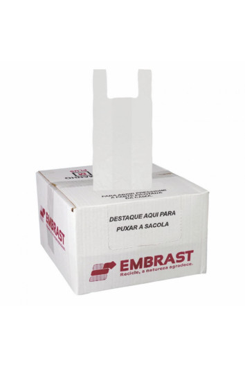 Sacola Plastica 38x48 Branca Fd 1000 Un Bompack
