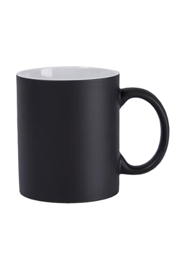 Caneca Cerâmica Mágica Preta Fosca 325ml P/sublimação Metalnox