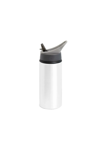 Squeeze Aluminio Branca Sport C/bico Retratil 600ml P/sublimacao