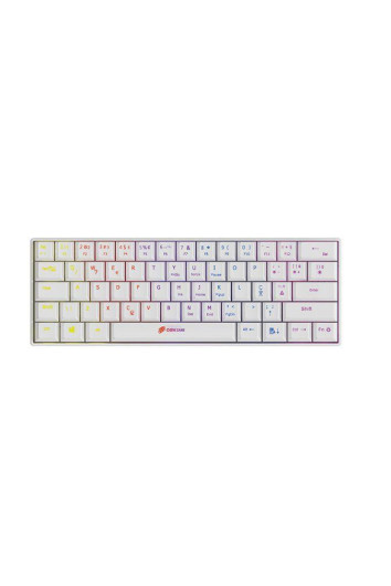 Teclado Gamer Usb Mecânico C/led Ziggy Branco Tc607 OEX