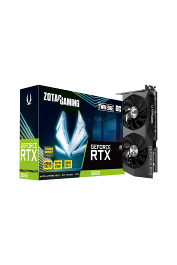 PLACA DE VÍDEO 12GB DDR6 192BITS RTX3060 TWIN EDGE - ZOTAC ZT-A30600E-10M