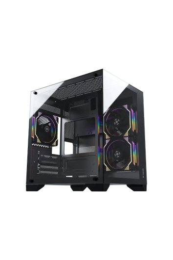 Gabinete Gamer Clarity Preto Lateral Vidro