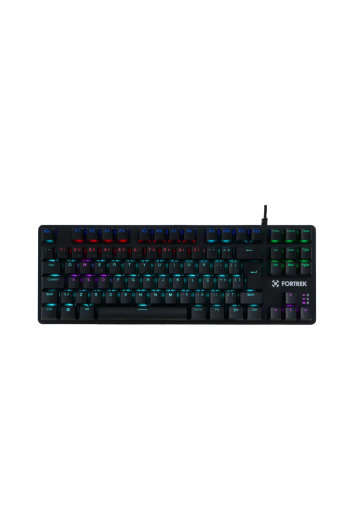 TECLADO GAMER MECÂNICO BLACK HAWK COMPACT RAINBOW SWITCH BROWN - FORTREK 75939
