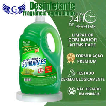 Limpador Perfumado Capim Limão 5l Guimarães (desinfetante)