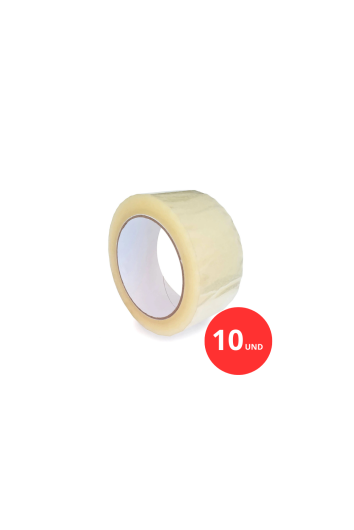 Fita Adesiva Teck Plast Larga 45mm X 100m Transparente - 10 Und