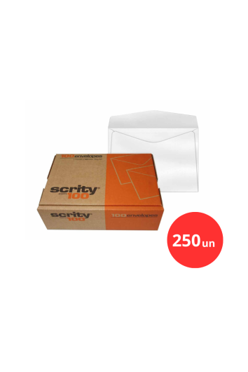 Envelope Scrity 114x162 Branco Carta - 250 Und