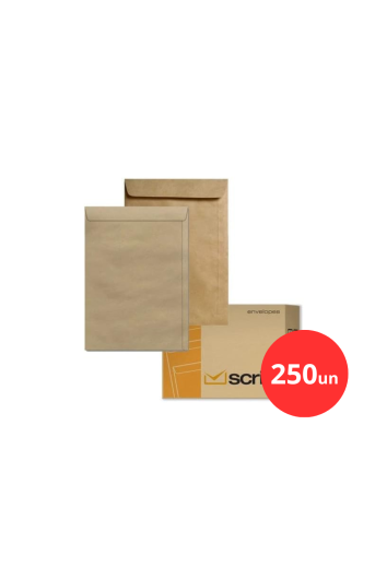 Envelope Scrity 240x340 Kraft Kn 34 - 250 Und