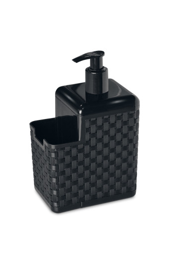 Porta Detergente e Esponja com Bico Dosador Rattan Preto