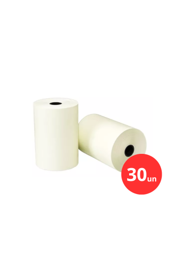 Bobina Térmica 80mm X 40m Amarela - 30 Und