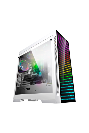 Gabinete Gamer Infinity Lateral Vidro Branco