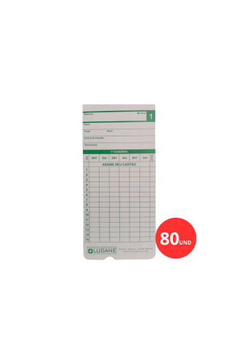 Cartão Ponto Lugane 1939 - 80 Und