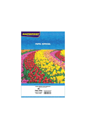 Papel Foto A4 135g 10fls Filme Adesivo Vinil Transparente