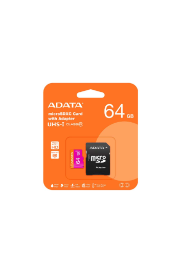 Cartao de Memoria 64gb Micro Sd 2x1 Class 10 Uhs-i 