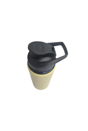 SQUEEZE ALUMÍNIO AMARELO DOLCE TAMPA PRETA 600ML P/SUBLIMAÇÃO - METALNOX 
