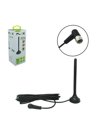 Antena Digital Interna/externa Uhf/vhf/fm Cabo 3m