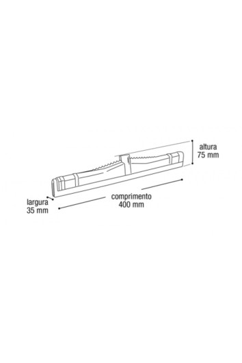 Rodo Plastico 40cm Preto Duplo S/cabo