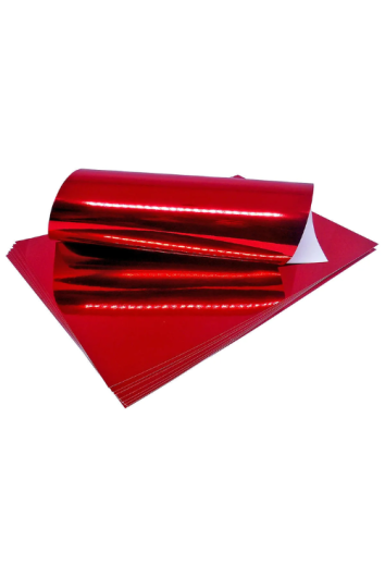 Papel Laminado Vermelho Certificado A4 250g C/10 