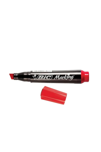 Pincel Atomico Ponta Chanfrada Marking Recarregavel Vermelho - Bic