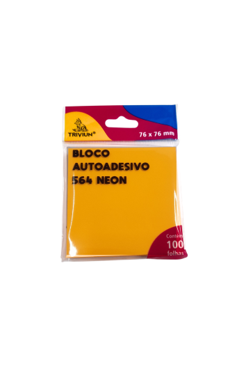 Anote e Cole 76x76 Laranja Neon C/100un Triviun 564