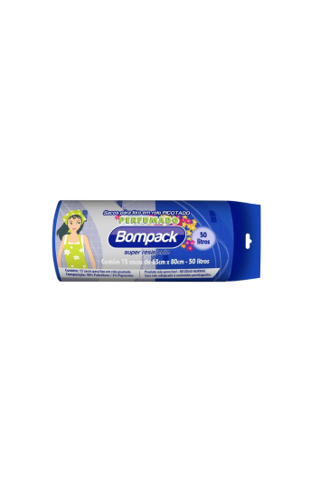 Saco P/ Lixo 50l 63x80 Perfumado C/15un