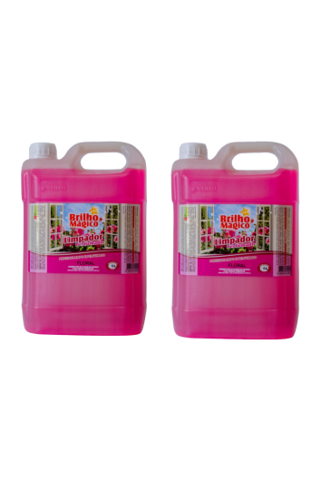 2 Und Limpador Perfumado Floral 5l (desinfetante) - Brilho Mágico