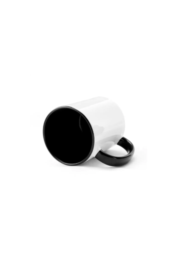 Caneca Ceramica Branca Interior Preto Aaa 325ml P/sublimacao