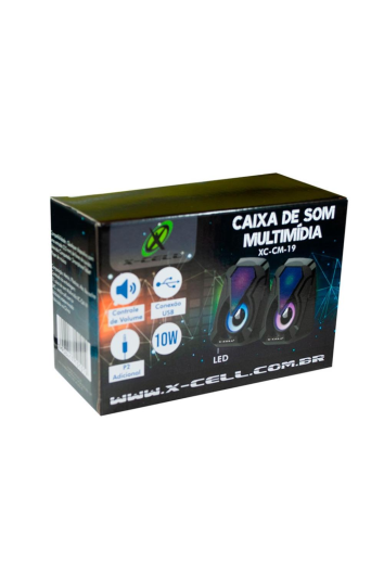 CAIXA DE SOM USB 10W PRETO - X-CELL CM 19
