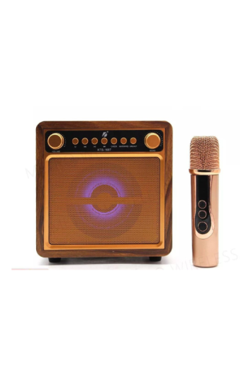 Caixa de Som Karaoke C/ Microfone S/ Fio Led Rgb 30w