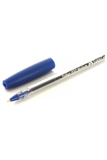 Caneta Esferografica Trilux Ponta Media Azul 