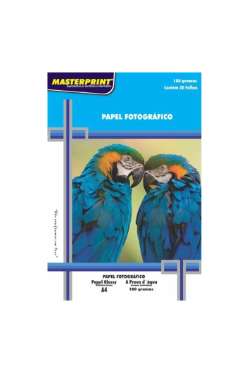 Papel Foto A4 180g 20fls Glossy Masterprint