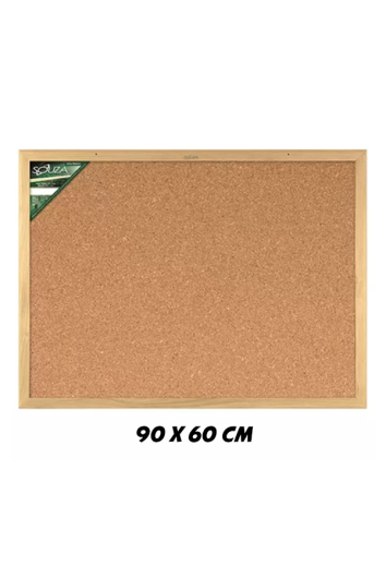 Quadro Cortiça 90x60 Borda Madeira Luxo - Souza