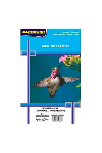 Papel Foto A4 120g 20fls Glossy Masterprint