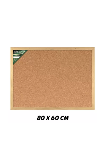 Quadro Cortiça 80x60 Borda Madeira Luxo - Souza
