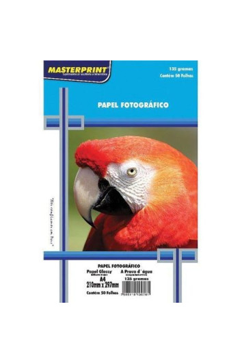 Papel Foto A4 135g 50fls Glossy Masterprint
