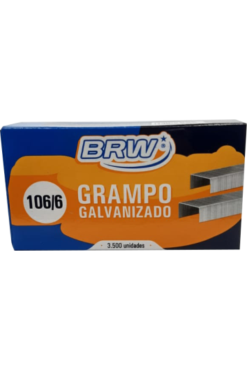 Grampo 106/6 Galvanizado 5000un Brw