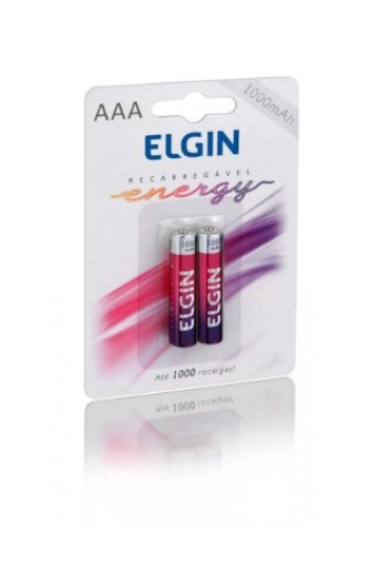 Pilha Palito Aaa Recarregável 1000mah C/2 82170 Elgin