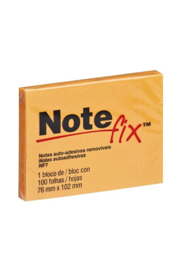 Anote e Cole 76x102 Nf7 Laranja 100fl Auto-ades Notefix