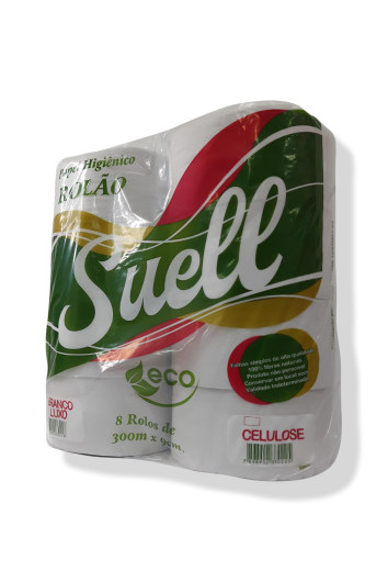 Papel Higiênico Rolão 8x300m Branco Luxo Suell